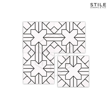 FRED BLACK WHITE TILE
