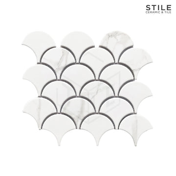 ITALIA CARRARA FISH SCALE TILE