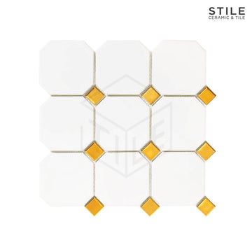 OSCURO OCTAGON GOLD TILE