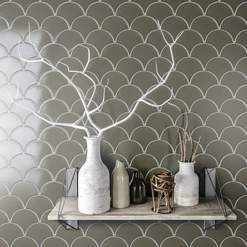 GREYISH FISH SCALE TILE